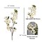 Sakura White Cream Silk Cherry Blossom – 34” Set of 3 | Artificial Flower Branches for Home, Wedding, Event, and Spring Décor | Realistic Faux Japanese Cherry Blossom Stems